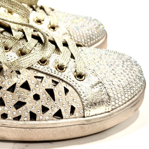 Lady Couture Paris Women’s Gold Rhinestone Sparkle Sneakers Size 10.5 NWOT - Picture 7 of 9